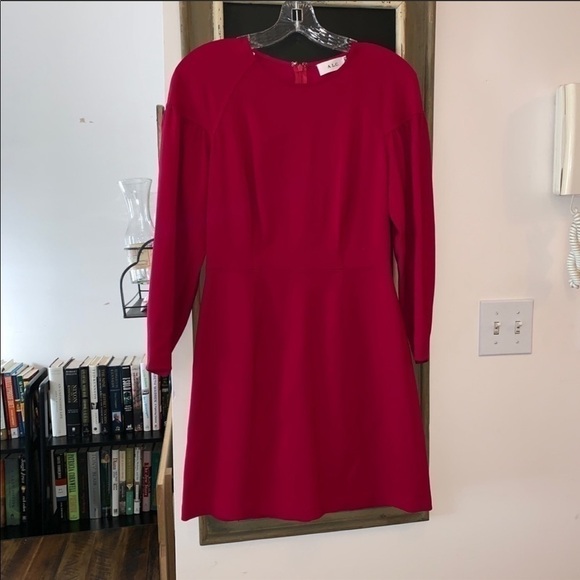 A.L.C. Renton Fuchsia Crewneck Pouf-Sleeve Mini Dress Size 4 NWT - Picture 6 of 9